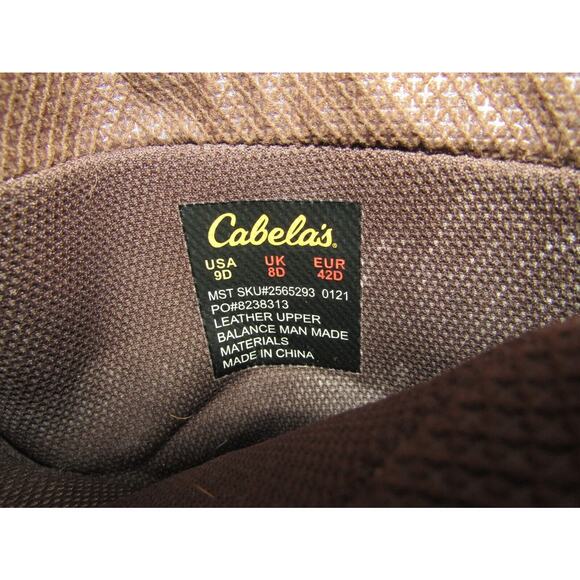 Cabela\'s Mens Size 9 D Brown Leather Stockman Cowboy Western Boots main image 6